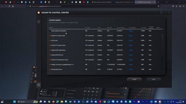 GigaByte Control Center Install
