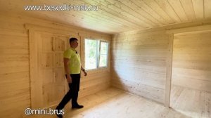 Дом из мини-бруса 5х6 за 1.5 дня. Обзор планировки с комментариями