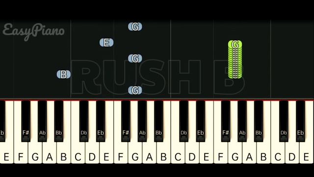 RUSH B - EASY PIANO TUTORIAL смотреть онлайн