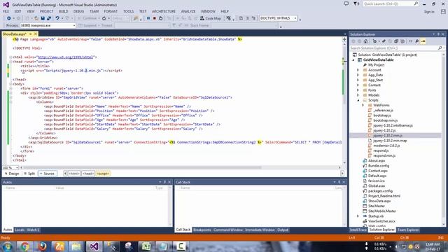 Asp.net Gridview to Jquery DataTable смотреть онлайн