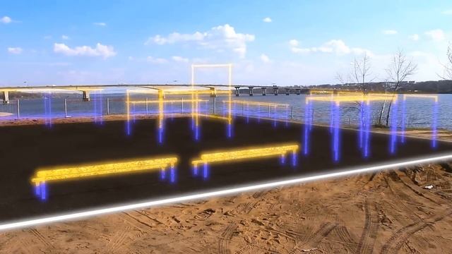 Спортплощадка на берегу Волги. Кострома. смотреть онлайн