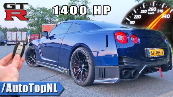 1400ЛС NISSAN GTR | ОБЗОР на АВТОБАНЕ AutoTopNL