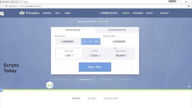 (UPDATED VERSION 1.5) Primedice Script/cheat (18 of August 2017 working) - WITHDRAW PROOF смотреть онлайн