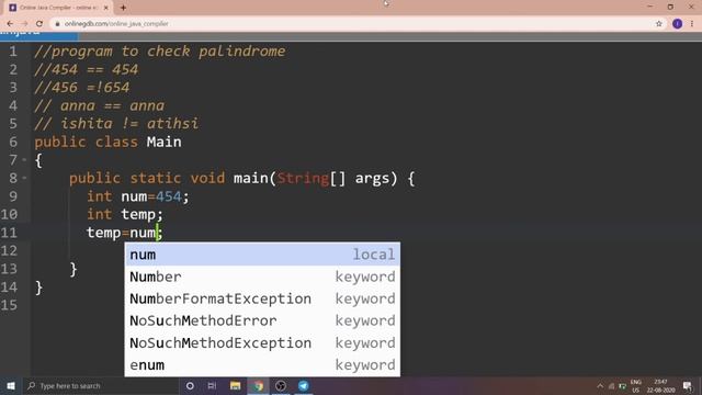 20) java program to check palindrome Number | JAVA QUESTION SERIES | Tekh1008 смотреть онлайн