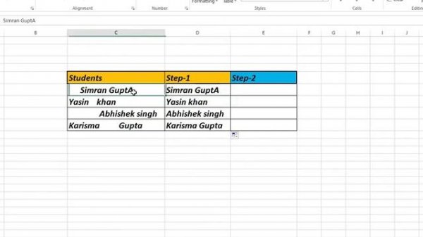 Trim function excel example | Excel Formula trim | begniger tutorial