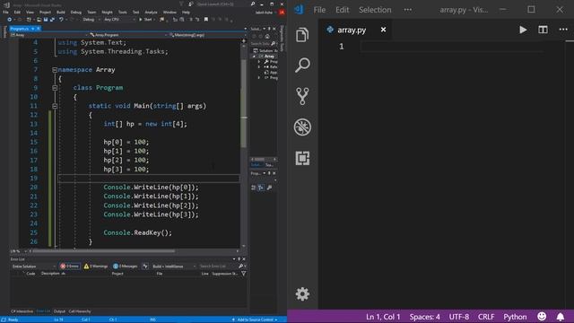 What is an Array? (C# vs Python) смотреть онлайн