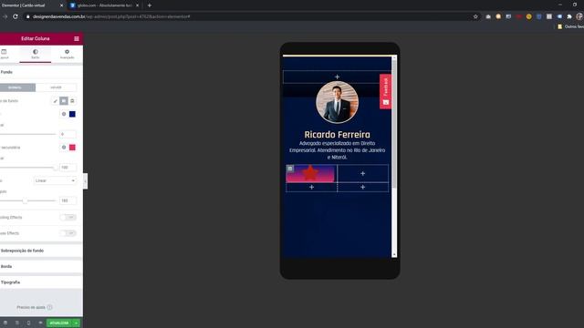 Criando um cartão de visitas digital com Elementor смотреть онлайн