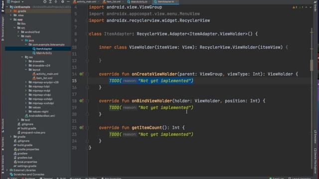 Android development with Kotlin for beginners - Display items list (RecyclerView) смотреть онлайн