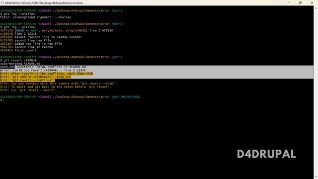 How to resolve git revert conflicts in Github | D4Drupal смотреть онлайн