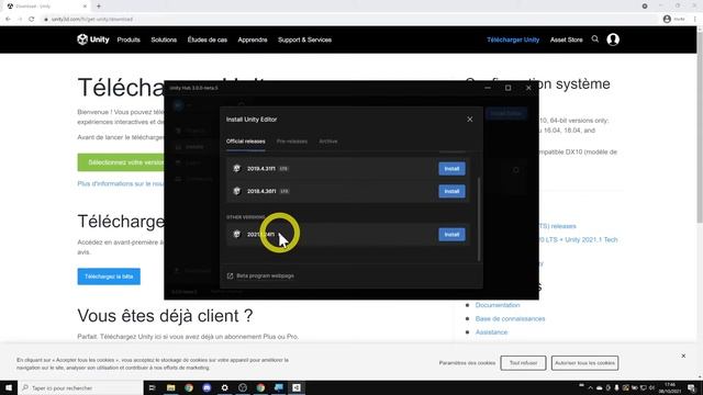 Comment Installer Unity 3D 2022 Gratuit (Windows Mac) Avec Unity HUB