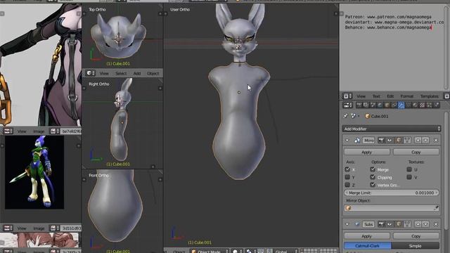 How Model A Lowpoly Female Furry! Blender Livestream 1