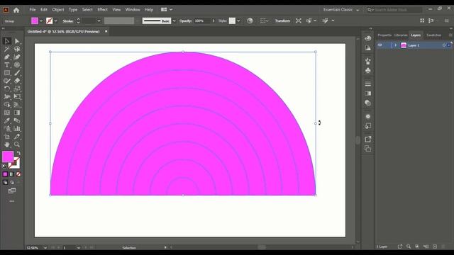 How to Draw A Simple Rainbow In Adobe Illustrator | Adobe illustrator 2020 смотреть онлайн