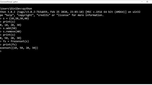 4) Frozenset Data Type Immutable смотреть онлайн