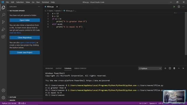 If/Else Statements in Python! смотреть онлайн