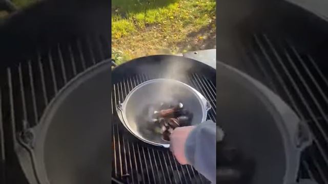Мидии в сливочном соусе на гриле Weber смотреть онлайн