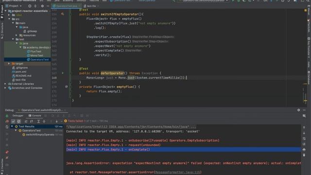 Project Reactor Essentials PT-BR 18 - switchIfEmpty and Defer смотреть онлайн