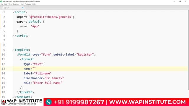Ch-18 Vue js - formkit form, input, radio, checkbox, textarea, select, options in vue js 3 hindi смотреть онлайн
