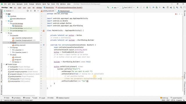 Alert Dialog Box in Android App | Android Studio | Kotlin | смотреть онлайн