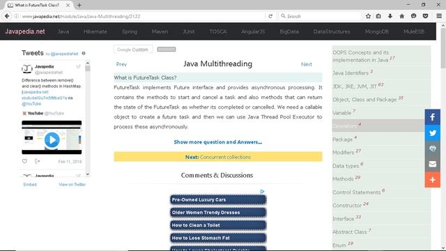 What is FutureTask Class?
| javapedia.net смотреть онлайн