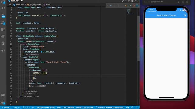 Flutter Tutorial - Flutter Dark Mode Switch - Light & Dark Theme [2022] For Android & iOS смотреть онлайн