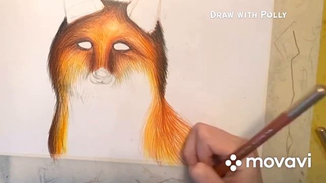 мастер класс : рисуем лису ? цветными карандашами ! смотреть онлайн