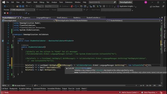 Fluent Validation Localization | Custom Localized (Language Based) Validation Error Message смотреть онлайн