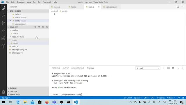 Creating a MERN stack CRUD App - Part 01: Build RESTful APIs and test with Postman смотреть онлайн