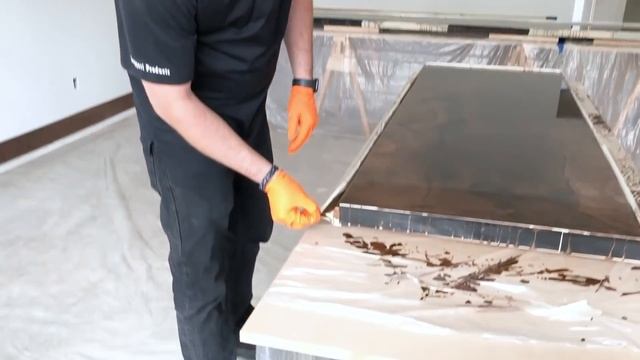 Epic Epoxy Dirty Pour Technique On Custom Wood Countertops Tutorial | DIY Countertop Resurface Idea