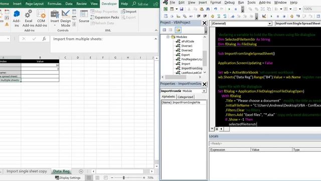 VBA Excel Macro Open file, Import file and copy file with File Dialog Box смотреть онлайн