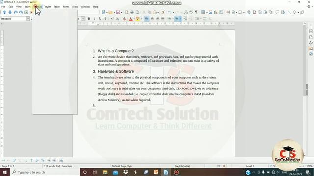 #WriterBulletsandNumbering #Watermark #Charracter #Columns | Libre Office Writer Format Menu Part 0 смотреть онлайн