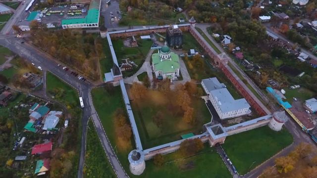 Зарайский Кремль. Аэросъемка с дрона. смотреть онлайн