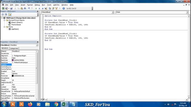 How to Change Background Color of Userform with VBA codes in Excel смотреть онлайн