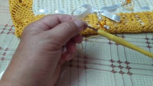Детское платье « Ромашка» крючком на девочку 5-и лет///