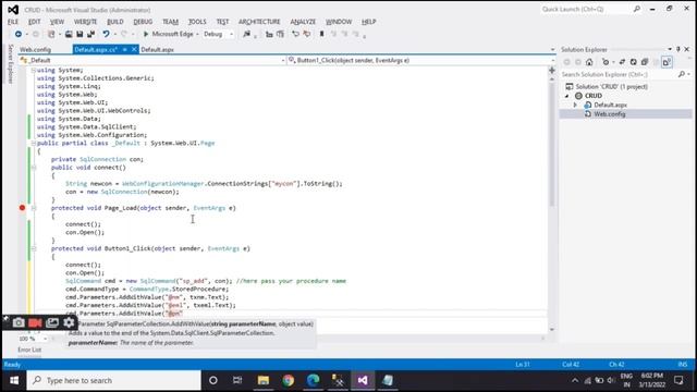 Stored Procedure INSERT AND FETCH DATA USING ASP NET WITH SQLSERVER | asp.net with sqlserver смотреть онлайн