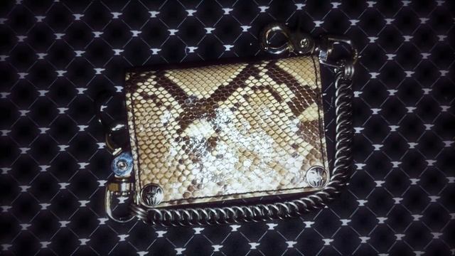 White Python Mini Long Biker Chain Wallet from Anvil Customs смотреть онлайн