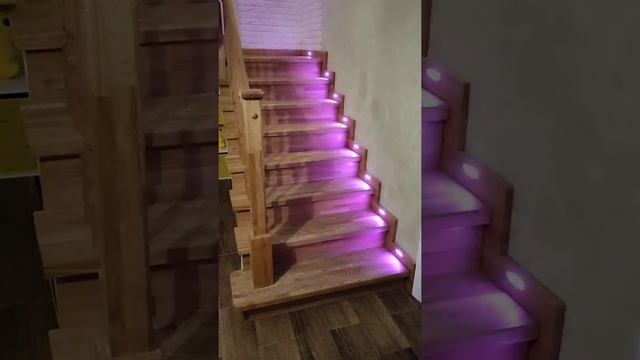 RGB подсветка лестницы. смотреть онлайн
