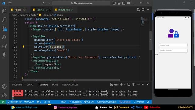 Login Register Screen React Native Ecommerce App Mern Stack Project | Mern App смотреть онлайн