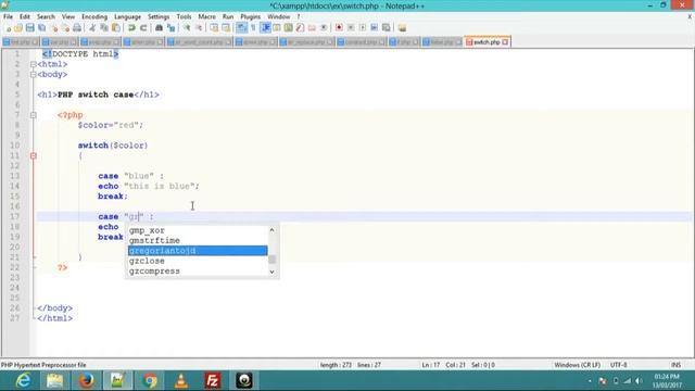 PHP 7 switch Statement #part11 смотреть онлайн