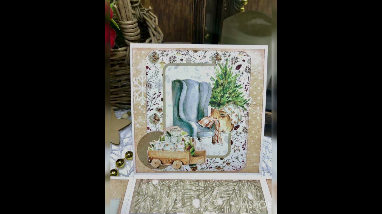 Обзор подарочной коробочки/коллекция «Еловый аромат» MrPainter #скрапбукинг #творчество смотреть онлайн