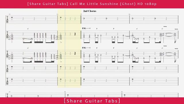 [Share Guitar Tabs] Call Me Little Sunshine (Ghost) HD 1080p смотреть онлайн