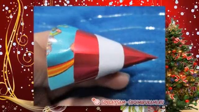 Елочный шар из упаковочной бумаги смотреть онлайн