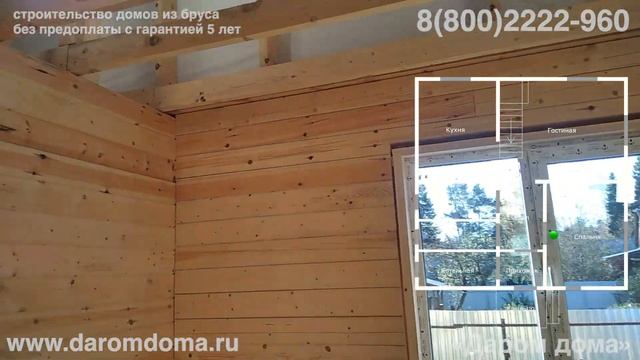 Проект загородного дома с тремя спальнями. Зимний дом из бруса с мансардой в два этапа смотреть онлайн