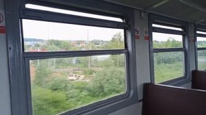 Вид из окна электропоезда (поезда) ЭД2Т-0017/ЭР2Р-7081. Атмосфера электрички БМО.  Звук электрички.