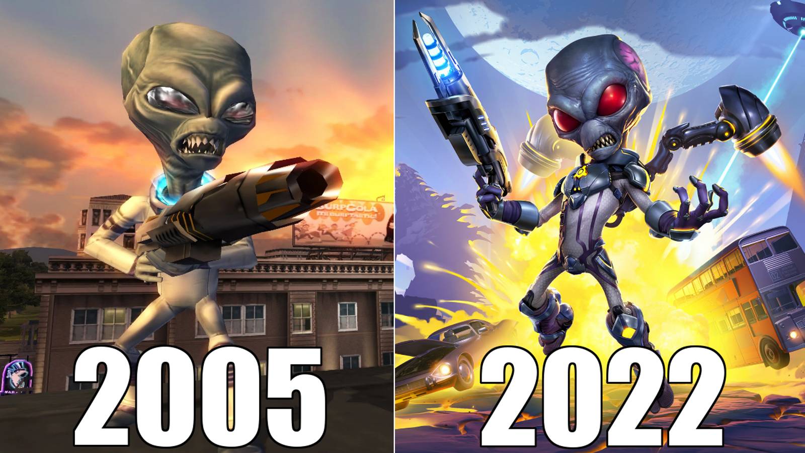 Эволюция серии игр Destroy All Humans! [2005-2022] смотреть онлайн