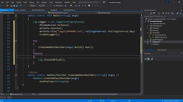 Add Logger to your Asp.Net Core Web Application using Serilog смотреть онлайн