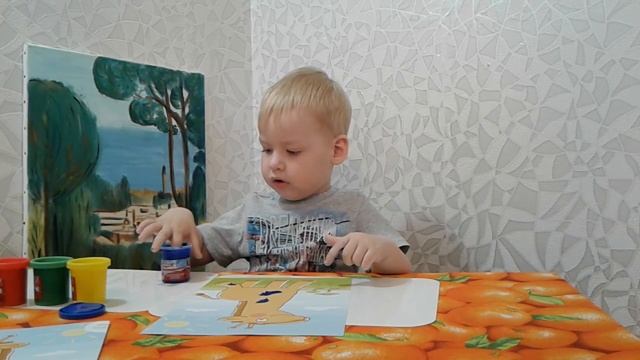 Урок рисования .Разрисовываем жирафа. смотреть онлайн