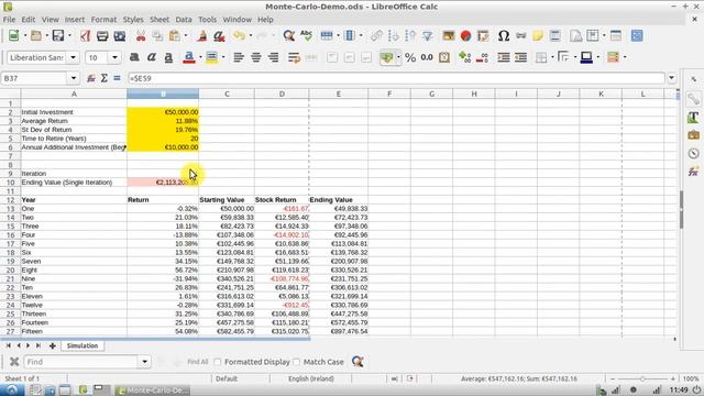 Monte Carlo Simulation in LibreOffice Calc Tutorial смотреть онлайн