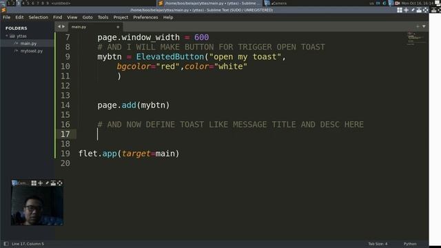 Flet Tutotial - TOAST Message смотреть онлайн