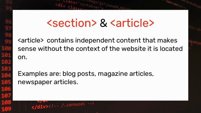 HTML Tutorial for Beginners - Section and Article tag смотреть онлайн