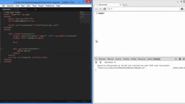 angularjs ng hide directive with ng model смотреть онлайн